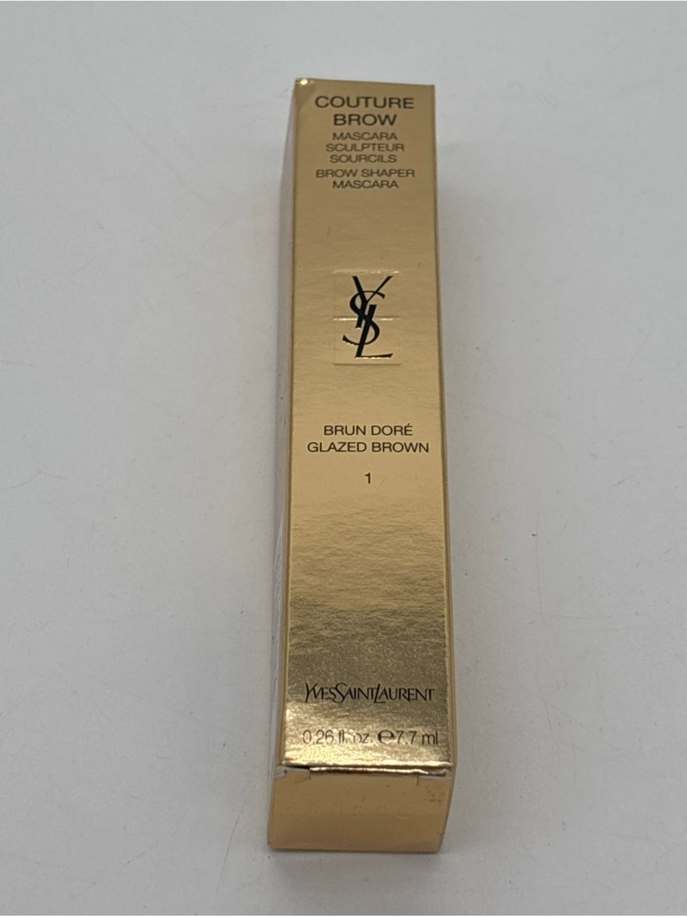 Yves Saint Laurent YSL Couture Brow Mascara #1 Glazed Brown-Full size 0.26oz